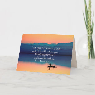 Psalm 55:22 Kasta dina bekymmer på LORD Kort