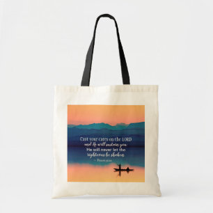 Psalm 55:22 Kasta dina bekymmer på LORD Tygkasse