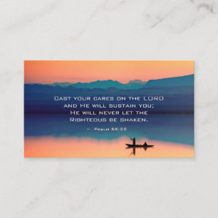 Psalm 55:22 Kasta dina bekymmer på LORD Visitkort