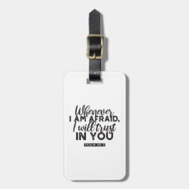 Psalm 56:3 Bible Verse Art "Jag litar på dig" Bagagebricka