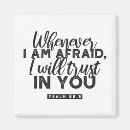 Psalm 56:3 Bible Verse Art "Jag litar på dig" Magnet
