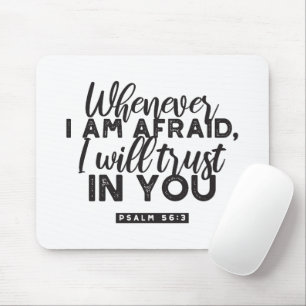 Psalm 56:3 Bible Verse Art "Jag litar på dig" Musmatta