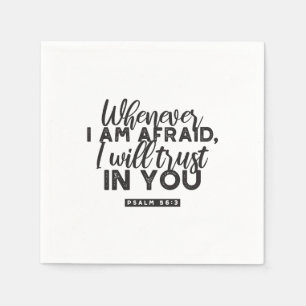 Psalm 56:3 Bible Verse Art "Jag litar på dig" Pappersservett