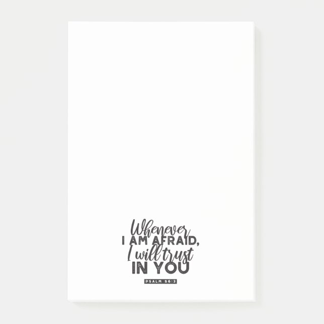Psalm 56:3 Bible Verse Art "Jag litar på dig" Post-it Block (Framsida)