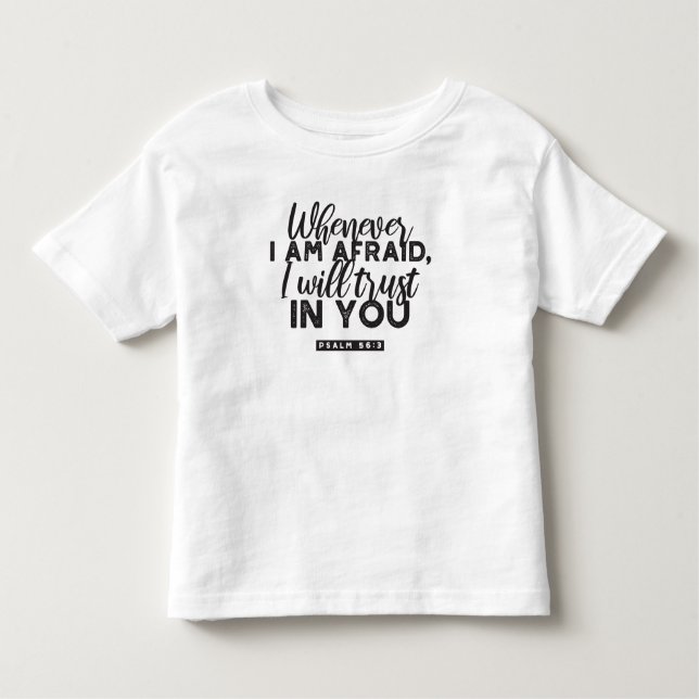 Psalm 56:3 Bible Verse Art "Jag litar på dig" T Shirt (Framsida)