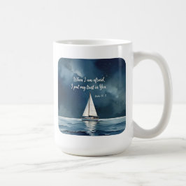 Psalm 56:3 När jag är rädd lita på Dig, tro Kaffemugg