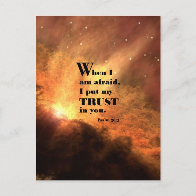 Psalm 56:3 vykort (Framsida)