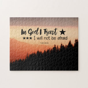 Psalm 56:4b I Gud, jag litar på att jag inte är rä Pussel