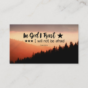 Psalm 56:4b I Gud, jag litar på att jag inte är rä Visitkort