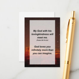 Psalm 59:10 Min Gud med hans älskvärdhet kommer at Tilläggskort