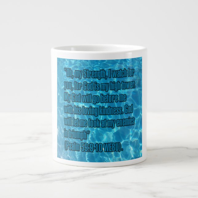 Psalm 59:9-10 WEBU Mug Jumbo Mugg (Framsidan)