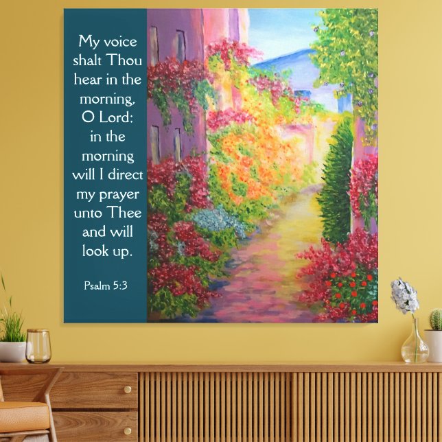 Psalm 5:3 canvastryck (Insitu (Vardagsrum))