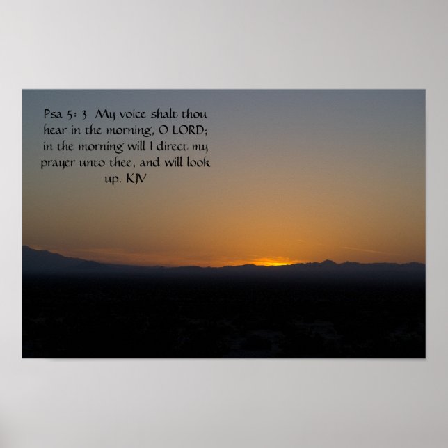 Psalm 5:3 poster (Framsidan)