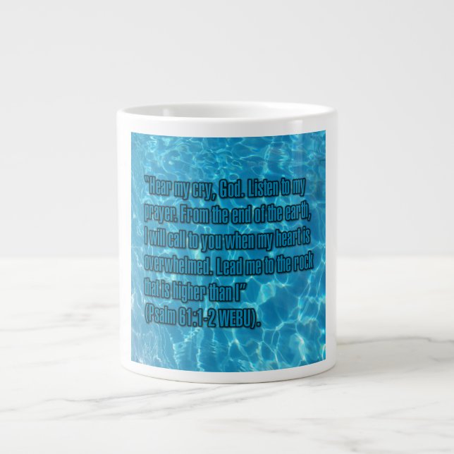 Psalm 61:1-2 WEBU Mugge Jumbo Mugg (Framsidan)