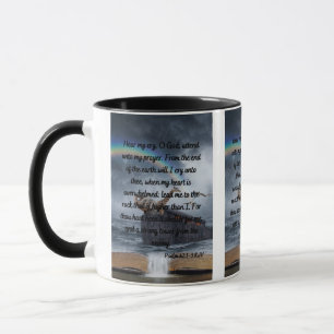 Psalm 61:1-3 KJV Bible Verse Two-Tone Mugg