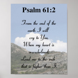 Psalm 61:2, Bibelverse, inspirationsskript Poster