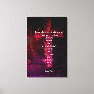 Psalm 61:2 Bible Verse Inspirational Quote Canvastryck