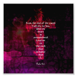 Psalm 61:2 Bible Verse Inspirational Quote Fototryck