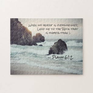Psalm 61:2 Bly mig till Sten som är högre Pussel
