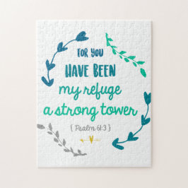 Psalm 61:3 min Refuge Bible Citote Christian Faith Pussel