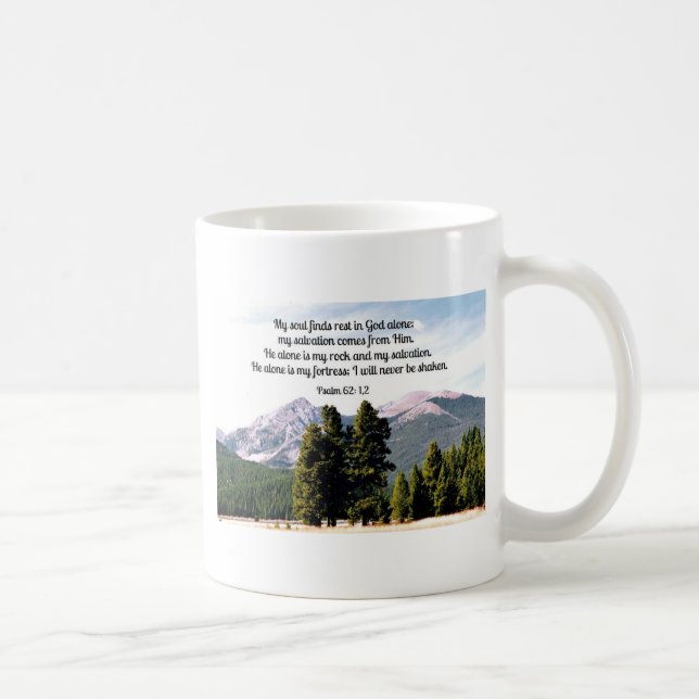 Psalm 62:1,2 kaffemugg (Höger)