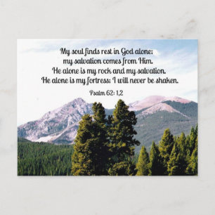 Psalm 62:1,2 vykort