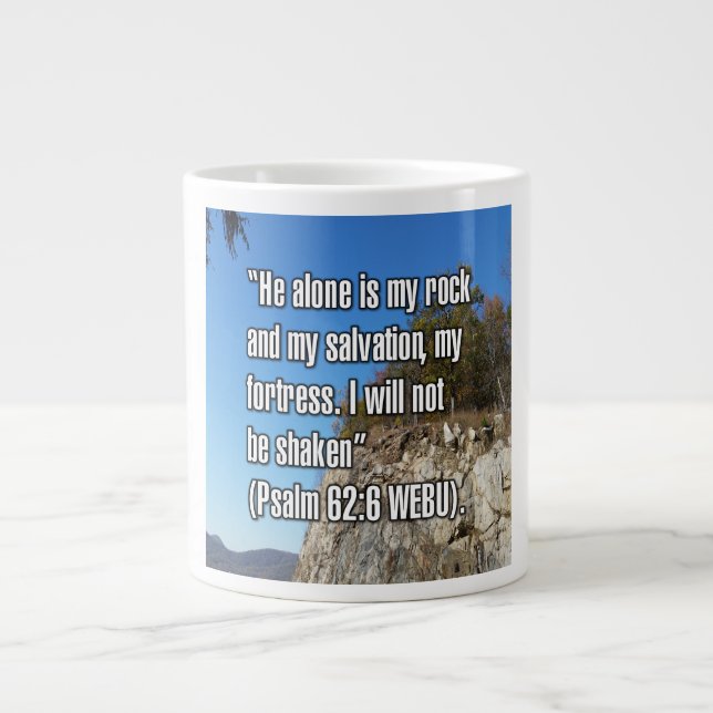Psalm 62:6 WEBU Mugg Jumbo Mugg (Framsidan)