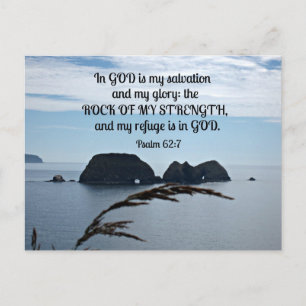 Psalm 62:7 I Gud är min räddning.. Vykort