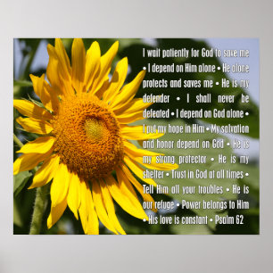 Psalm 62 - Förtroende i gud skydd Poster