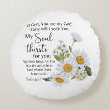 Psalm 63:1 Bible Scripture Chamomile Flowers