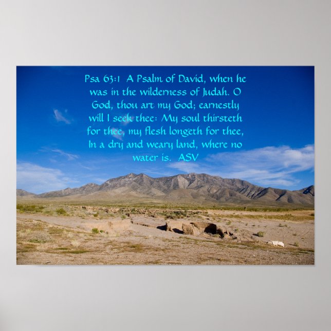 Psalm 63:1 poster (Framsidan)
