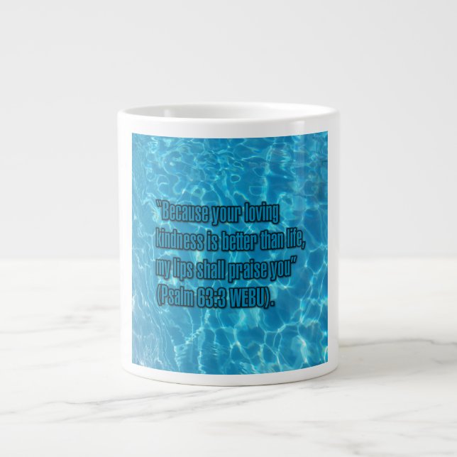 Psalm 63:3 WEBU Mugg Jumbo Mugg (Framsidan)