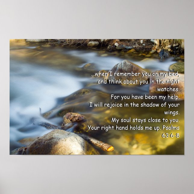 Psalm 63:6-8 poster (Framsidan)