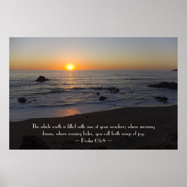 Psalm 65:8 Poster (Framsidan)