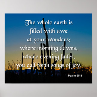 Psalm 65:8 Sång av Joy Poster
