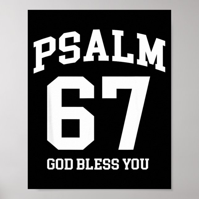 Psalm 67 Christian 6 7 Six Seven Jesus Funny Meme  Poster (Framsidan)