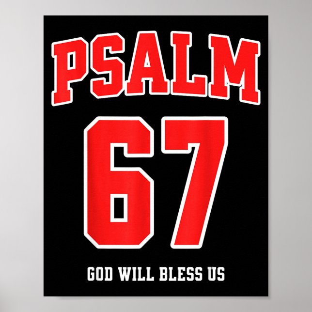 Psalm 67 God Will Bless Us Varsity Number 67  Poster (Framsidan)