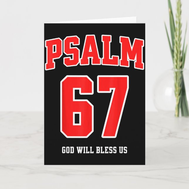 Psalm 67 Gud kommer att välsigna oss Universitet N Kort (Framsida)