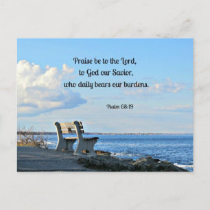 Psalm 68:19 Ömska vara till Gud, till Gud .... Vykort