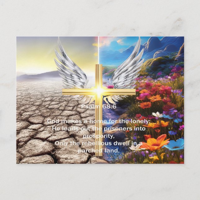 Psalm 68 vykort (Framsida)