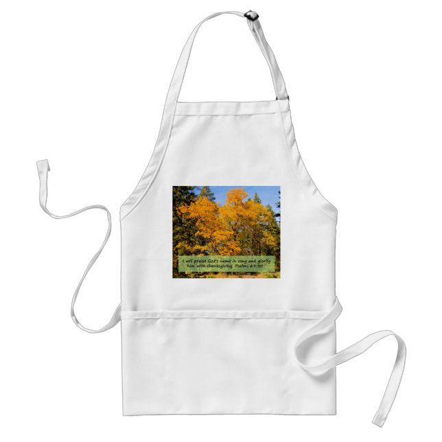 Psalm 69:30 Apron Förkläde (Framsidan)