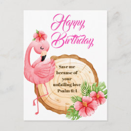 Psalm 6:4 Christian Birthday Greetings Vykort