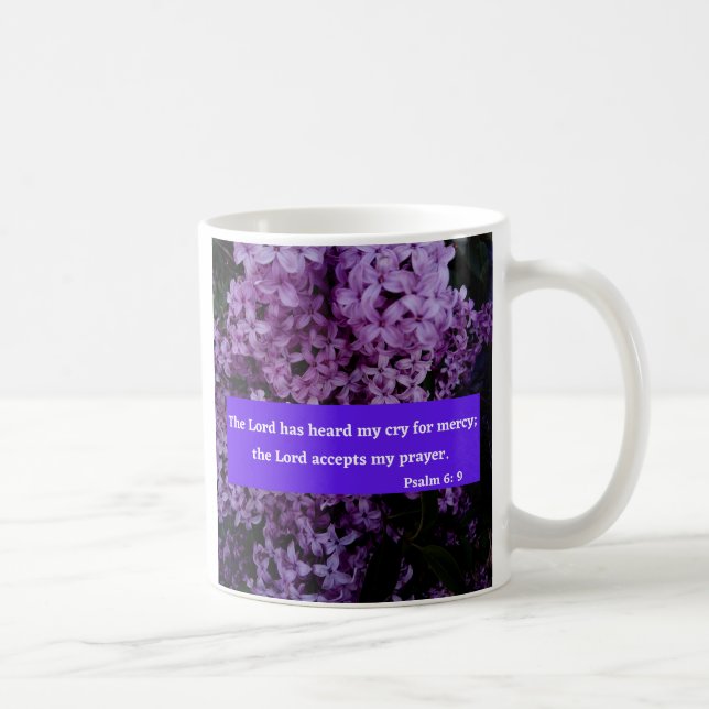 Psalm 6 Bibelverse Kaffemugg (Höger)