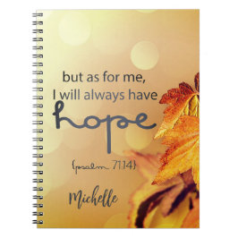 Psalm 71:14 Jag kommer alltid att ha HOPE-Personli Anteckningsbok