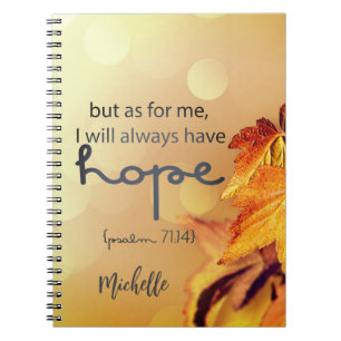 Psalm 71:14 Jag kommer alltid att ha HOPE-Personli Anteckningsbok
