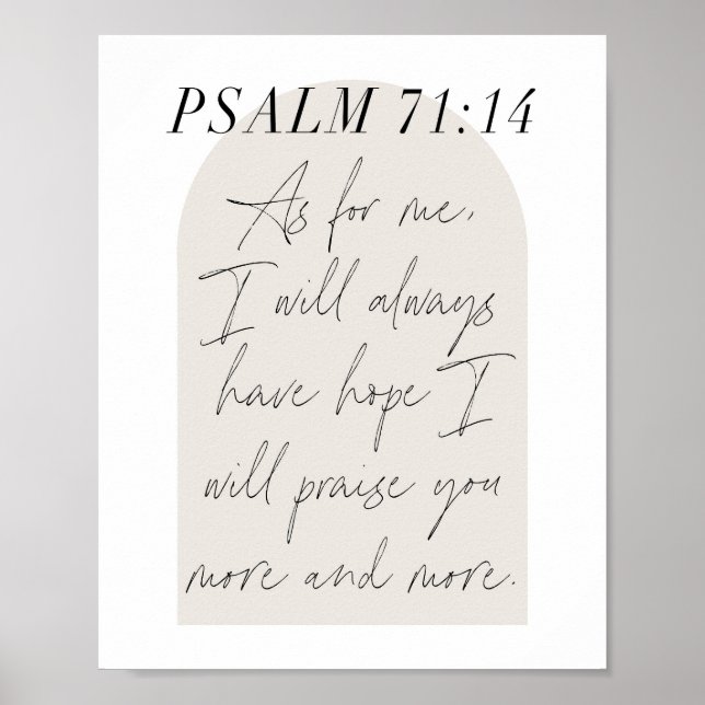 Psalm 71:14 poster (Framsidan)