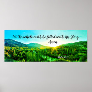Psalm 72:19 Låt jorden arkiveras med Hans Glory Poster