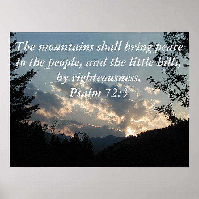 Psalm 72:3 poster (Framsidan)