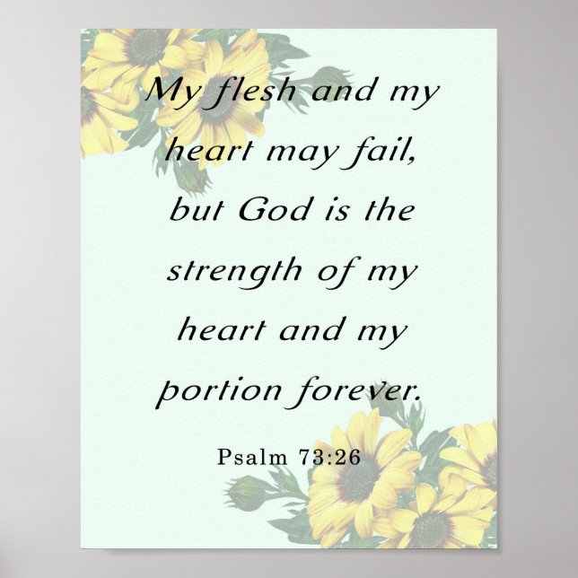 Psalm 73:26, Bible Verse Poster (Framsidan)