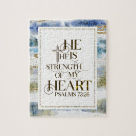 Psalm 73:26 Han är styrkan i mitt hjärta Pussel